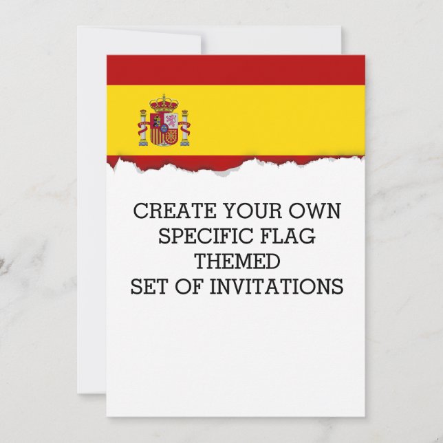 Invitation Drapeau de l'Espagne (Devant)
