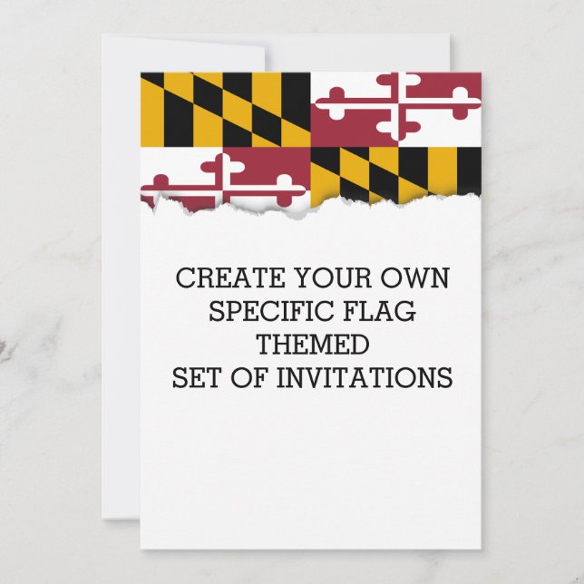 Invitation Drapeau de l'État du Maryland (Devant)