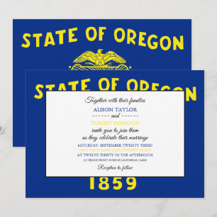 Invitation Drapeau de l'Oregon, Drapeau du Mariage de l'Orego
