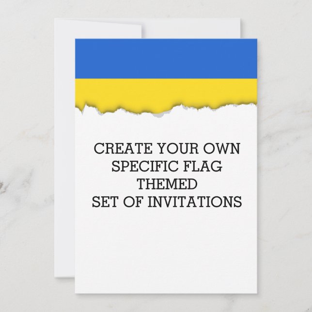 Invitation Drapeau de l'Ukraine (Devant)