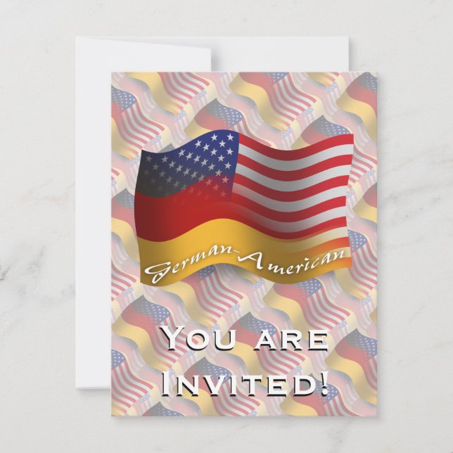 Invitation Drapeau de zigzag allemand-américain (Devant)