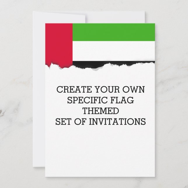 Invitation Drapeau des Émirats arabes unis (Devant)