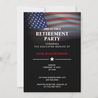 Invitation Drapeau des États-Unis | Dégradé transparent | Noi