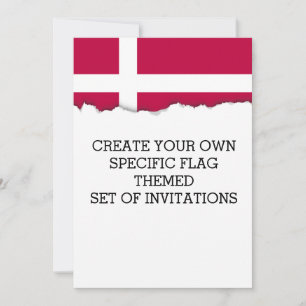 Invitation Drapeau du Danemark