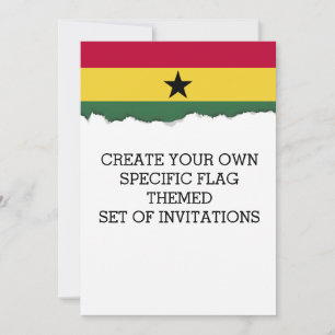 Invitation Drapeau du Ghana