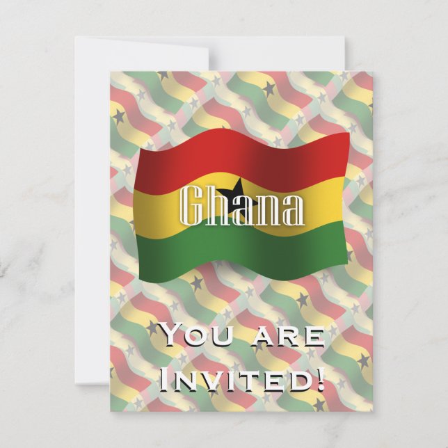 Invitation Drapeau du Ghana (Devant)
