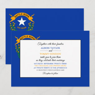 Invitation Drapeau du Nevadan, Drapeau du Nevada Mariage