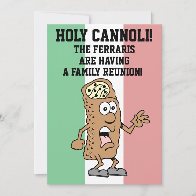 Invitation Drapeau du Saint Cannoli de la Réunion familiale i (Devant)