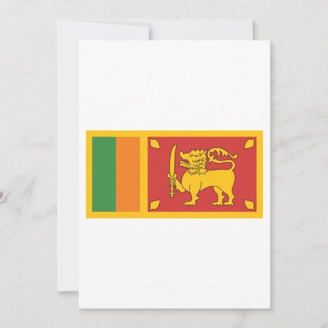 Invitation Drapeau du Sri Lanka (Devant)