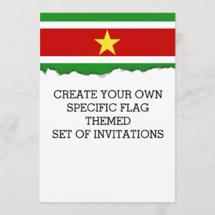 Invitation Drapeau du Suriname