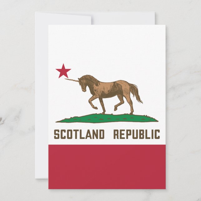 Invitation Drapeau écossais Californie Unicorne (Devant)