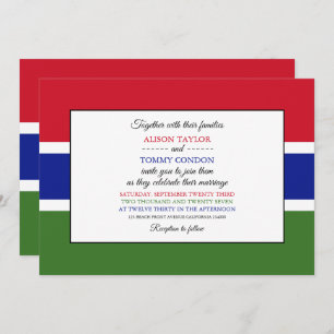 Invitation Drapeau gambien, Drapeau du Mariage gambien