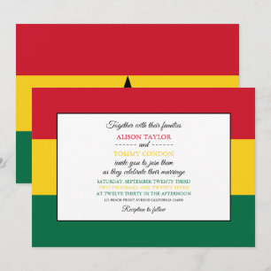 Invitation Drapeau ghanéen, Drapeau du Mariage ghanéen