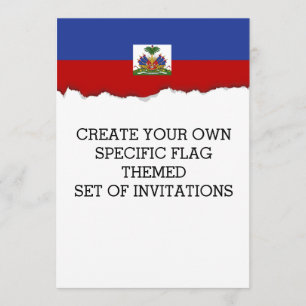 Invitation Drapeau haïtien