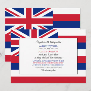 Invitation Drapeau hawaïen, Drapeau du Mariage Hawaï