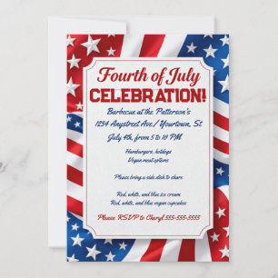 Invitation Drapeau le 4 juillet