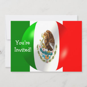 Invitation Drapeau Mexicain Design N'importe quelle occasion