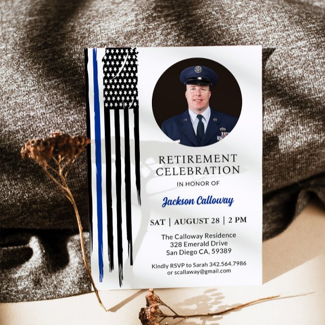 Invitation Drapeau militaire, US Airforce Retirement Party (Créateur téléchargé)