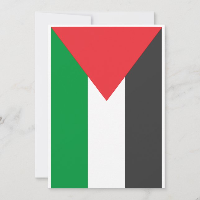 Invitation Drapeau palestinien Libérez la Palestine customisé (Devant)