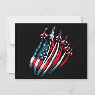 Invitation Drapeau Patriotique USA Jets Boys 4 juillet