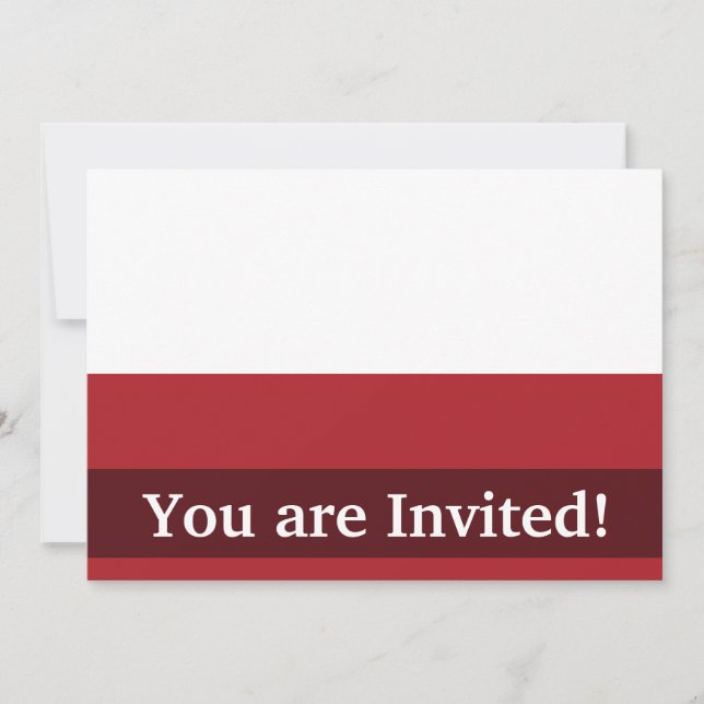 Invitation Drapeau simple de la Pologne (Devant)