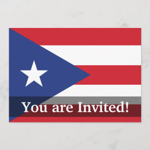 Invitation Drapeau simple de Porto Rico