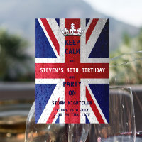 Drapeau Union Jack UK Unisex fête d'anniversaire
