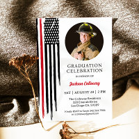 Drapeau US, Photo Firefighter Graduation Party