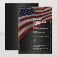 Drapeau USA | Coin | Cadre de corde dorée | Noir