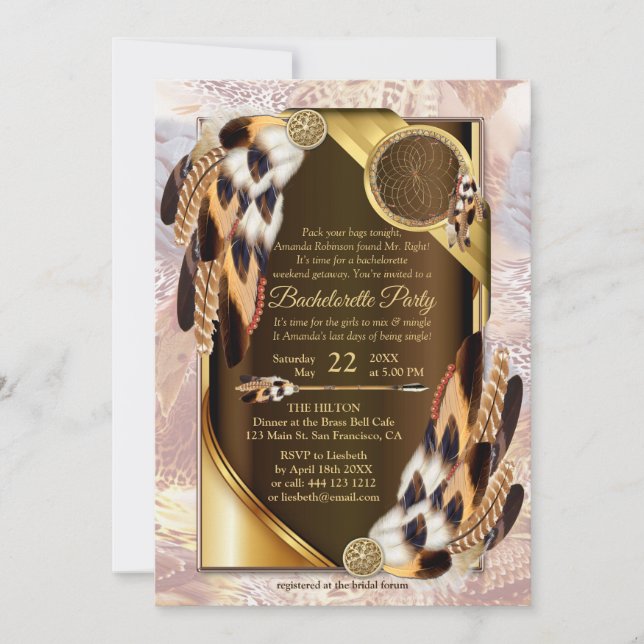 Invitation Dream Catcher Bachelorette (Devant)