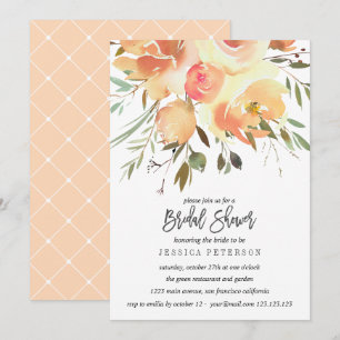 Invitation Dream Peach Flower Mariage Fête des mariées