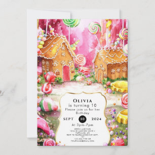 Invitation Dreamfun Candyland Anniversaire