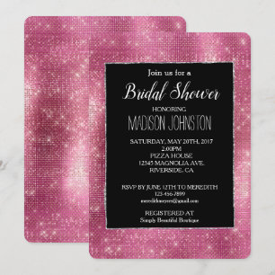Invitation Dreamink Black Glitzy Silver Sparkle