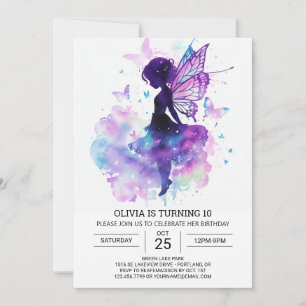 Invitation Dreamlike Fairy Garden Anniversaire Élégance