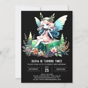 Invitation Dreamwood Forest Fairy Anniversaire