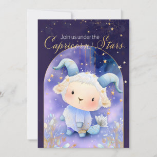 Invitation Dreamy Capricorn Starry Night Anniversaire
