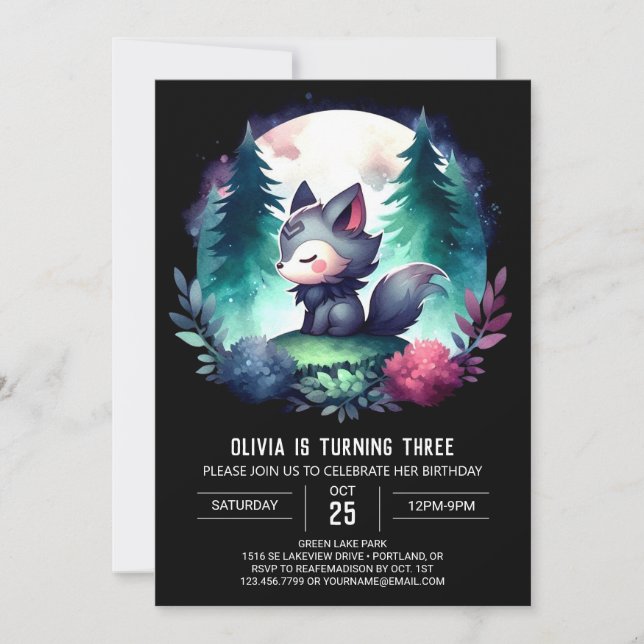 Invitation Dreamy Digital Wolf (Devant)