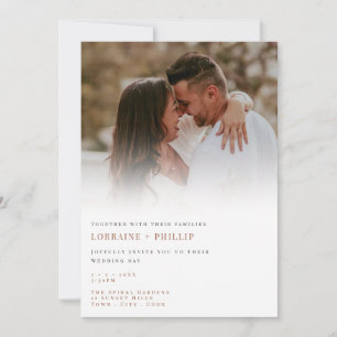 Invitation Dreamy Elegant dégradé Photo Overlay Mariage