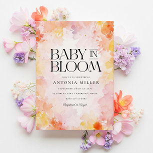 Invitation Dreamy Floral Baby in Bloom Baby shower