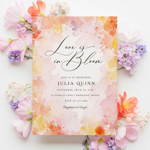 Invitation Dreamy Floral Love est dans la Fête des mariées Bl