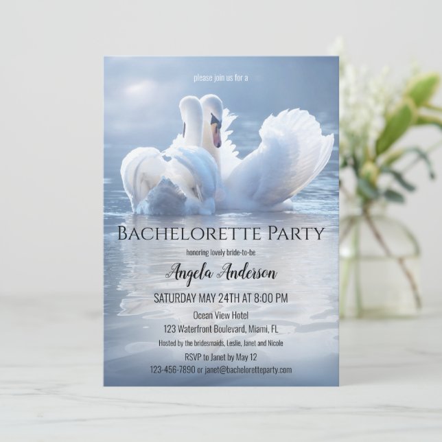 Invitation Dreamy Lake Bachelorette Party (Debout devant)