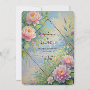 Invitation Dreamy Lakeside Garden Wedding