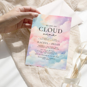 Invitation Dreamy Pastel Cloud Neuf Baby shower