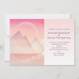 Invitation Dreamy Pastel Mariage paysager