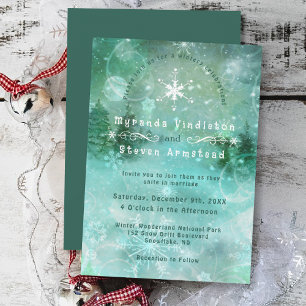 Invitation Dreamy Snowy Forest Wonderland Mariage