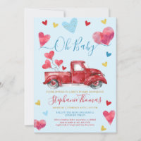 Drive By Boy Valentine Baby shower avec Coeurs