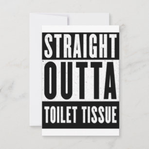 Invitation Droit devant Toilettes Tissu Drôle Drôle Prepper C