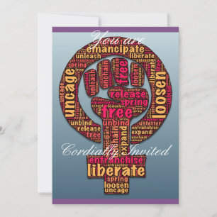 Invitation droits des femmes Raised Fist Thunder_Cove n'impor