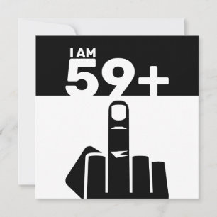 Invitation Drôle 60e cadeau d'anniversaire, 59 Plus un