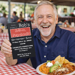 Invitation Drôle Adios, Paie Papa Fête de Retraite 